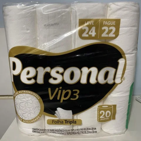 24 un. Papel Higiênico Personal Vip Folha Tripla — Telegram