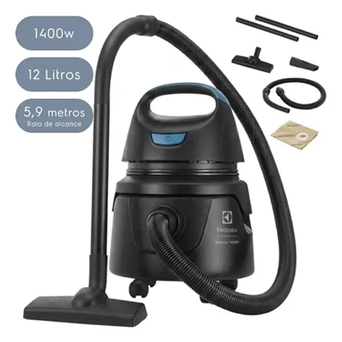 Aspirador de Pó e Água Electrolux Compacto Potente 1400W Função Sopro 12L total 5L útil protetor térmico AWD01 — Telegram